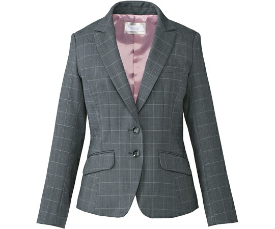 カーシーカシマ ENJOY 上衣 AIR CHIDORI WINDOWPANE 薄墨色 19号 EAJ526 売りわたすユニット：1枚
