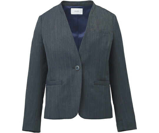 カーシーカシマ ENJOY 上衣 AURA HERRINGBONE 濃灰色 19号 EAJ751 売りわたすユニット：1枚
