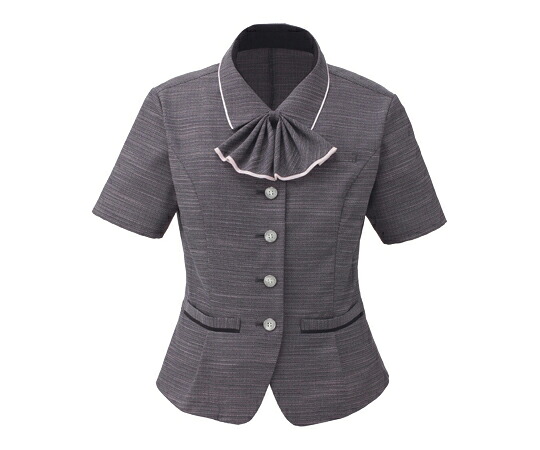 カーシーカシマ ENJOY オーバーブラウス POINT COLOR TWEED ブラック 17号 ESA618 販売単位：1枚