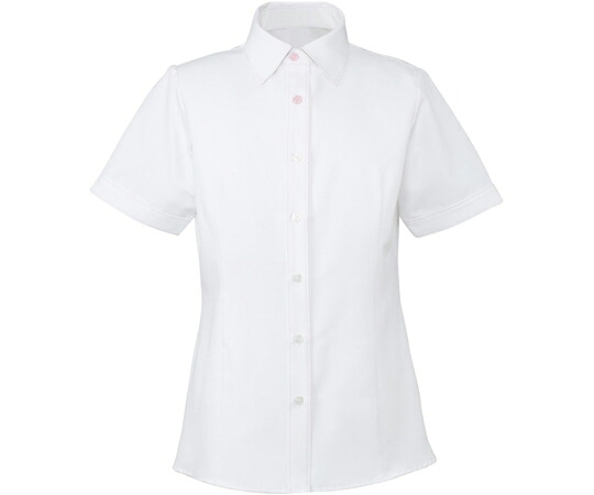 カーシーカシマ ENJOY 半袖プルオーバートップ CLEAR BLOUSE さくら色×白いこと 19号 ESB494 売りわたすユニット：1枚