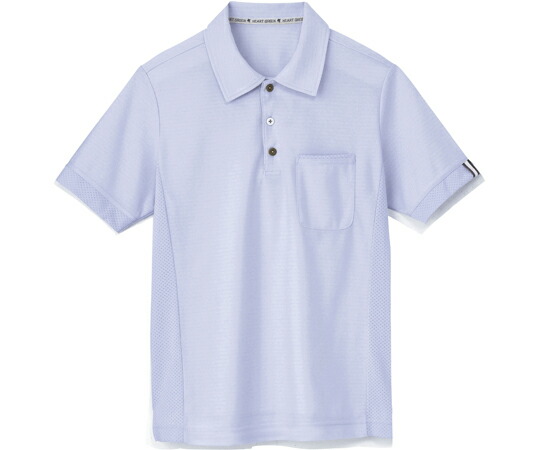 カーシーカシマ HEARTGREEN スポーツシャツ SIDE MESH POLO アクアブルー LL HM2289 売りわたすユニット：1枚