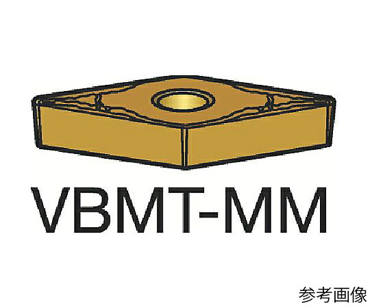 サンドビック コロターン107 旋削用ポジチップ（120） 1115 1セット（10個入） VBMT160404MM 販売単位：1セット(10個入)