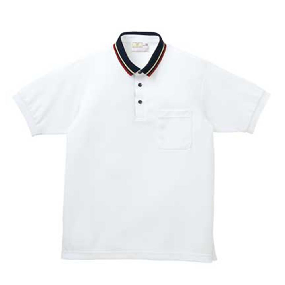 KIRAKU（トンボ） ポロシャツ ホワイト 4L（身丈80cm） CR140-01 4L 販売単位：1枚