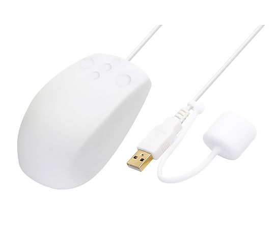 スリーアールソリューション 雨合羽耐油式 有線二十日鼠 白 3R-WOMS01WT 売りわたすユニット：1個