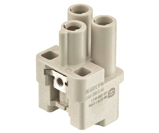 Harting 電源コネクタインサート Han Q シリーズ メス 2極 40A 400 V 1袋（10個入） 09120023151 販売単位：1袋(10個入)