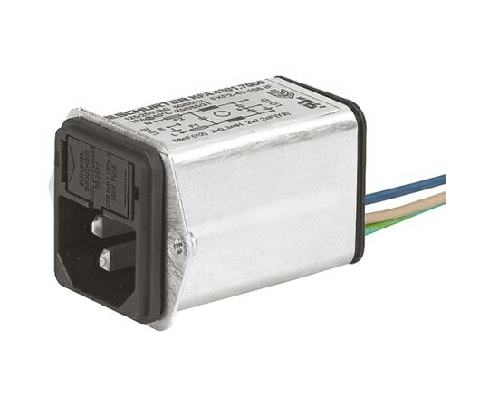 Schurter IECフィルタ オス IEC規格 C14 ネジ 1 2ヒューズ 5 x 20mm 1A 125 V ac、250 V ac 4301.7001 販売単位：1個