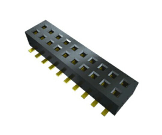 Samtec 基板接続用ソケット 20 極 1.27mm 2 列 表面実装 1セット（44個入） CLP-110-02-F-D-BE 販売単位：1セット(44個入) 25,295円