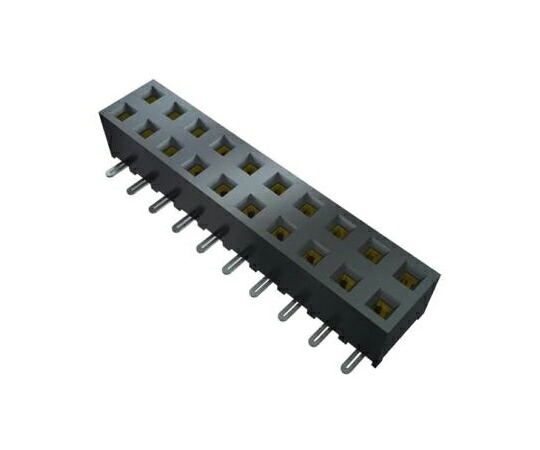 Samtec 基板接続用ソケット 10 極 2mm 2 列 表面実装 1セット（550個入） SMM-105-02-S-D-P-TR 販売単位：1セット(550個入)
