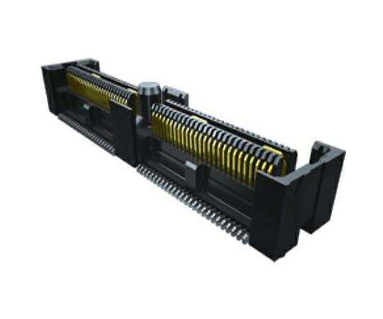Samtec 基板接続用ソケット 104 極 0.64mm 2 列 表面実装 1セット（24個入） QFS-052-01-SL-D-RA 販売単位：1セット(24個入)