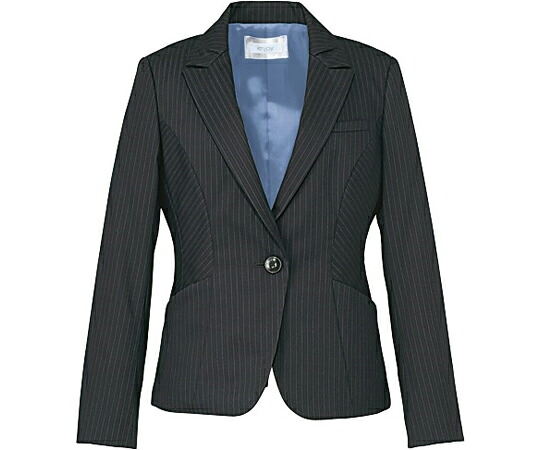 カーシーカシマ ENJOY 上衣 美スラッとSuits TREVIRA STRIPE 黒いこと 19号 EAJ474 売りわたすユニット：1枚