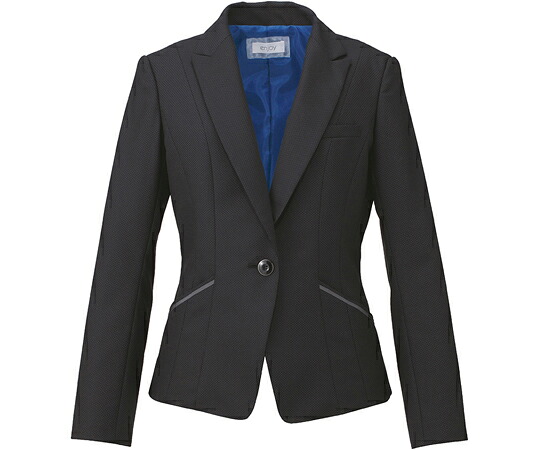 カーシーカシマ ENJOY 上衣 美スラッとSuits COOL DOT 黒いこと 19号 EAJ581 売りわたすユニット：1枚