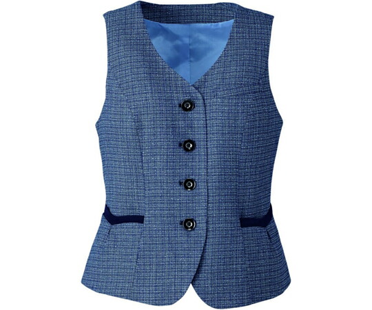 カーシーカシマ ENJOY より良い TWEEDY CHECK 青碧 15号 EAV684 売りわたすユニット：1枚