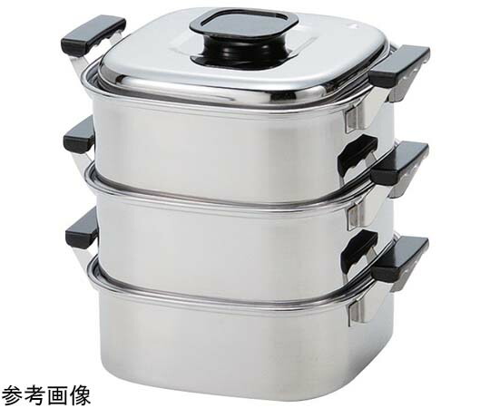 神子島製作所 PE 18-0角型蒸器 3段 22cm 22cm 3段 販売単位：1個 15,750円