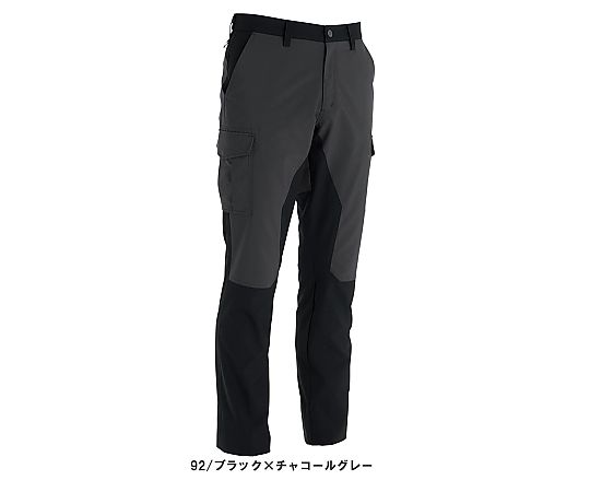 TS DESIGN ハイブリッドサマーメンズカーゴパンツ 黒いこと×濃灰色薄墨色 S 84604 売りわたすユニット：1着