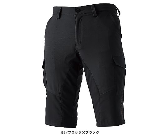 TS DESIGN ハイブリッドサマーメンズショートカーゴパンツ 黒いこと×黒いこと 5L 846045 売りわたすユニット：1着