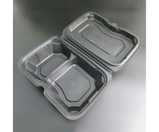 木鼠容器に並べる 弁当入れもの バイオデリカ 甲殻BOX 60-1 黒 1容れもの（25個×8書き割り入） RHDT156 売りわたすユニット：1容れもの(25個×8書き割り入)