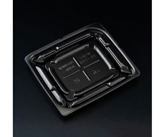 リスパック 弁当容器 バイオデリカ 優枠 15-13B 黒 1ケース（50個×20セット入） RHBU351 販売単位：1ケース(50個×20セット入)