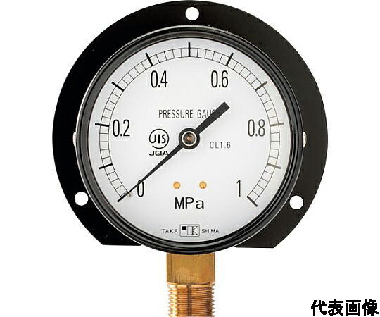 高島計器 一般圧力計（B枠立型・φ60） 圧力レンジ0.0～6MPa R1/4【1014160】 1014160 販売単位：1個 4,811円
