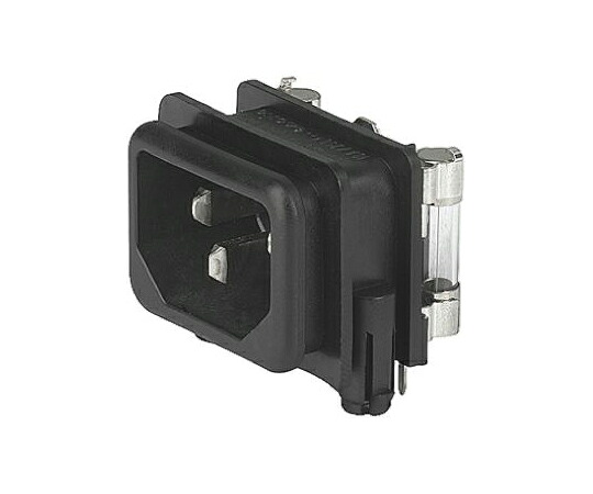 Schurter IECプラグ C14 オス パネルマウント 10A 5 x 20mm 1箱（50個入） GSF1.2002.31 販売単位：1箱(50個入)