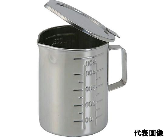 オオモリ フタ付口付ビーカー（丁番手合い） 2L OM49-66 売りわたすユニット：1個