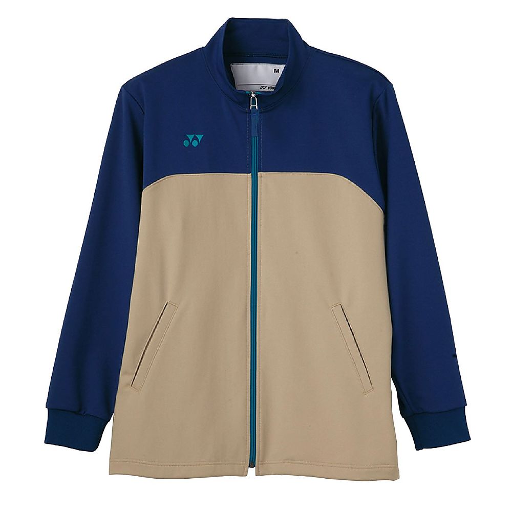YONEX（トンボ） Mケアワークジャケット インディゴブルー×ベージュ 4L（身丈77cm） CY106-85 4L 販売単位：1枚