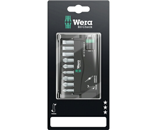 Wera ビットチェック ビットセット 7点組 #3 SB 073410 販売単位：1セット(10点入)