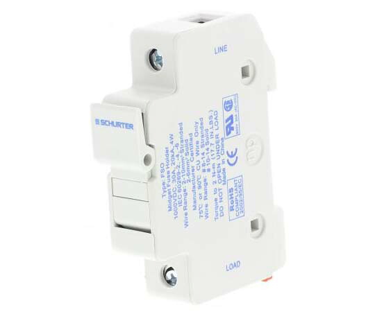 Schurter レール取り付けヒューズホルダ 30A 1kV dc 1箱（10個入） 0091.0001 販売単位：1箱(10個入)