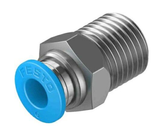 Festo ハーフユニオン形エア継手 チューブねじ込み QS-1/4-6-100 販売単位：1袋(100個入)