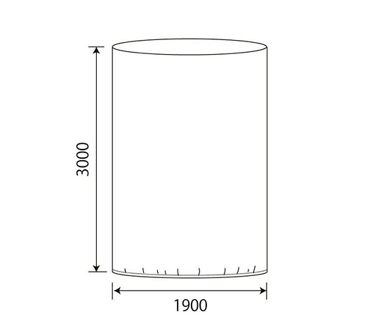 HIDAX フレコン用内袋 底押捺あり 0.15×1900×3000Hmm 1書き割り（10枚入）  売りわたすユニット：1書き割り(10枚入)