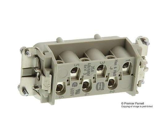Harting 角型 HAN 挟みいれる 刃針 6WAY 螺子釘 09310062701 売りわたすユニット：1個