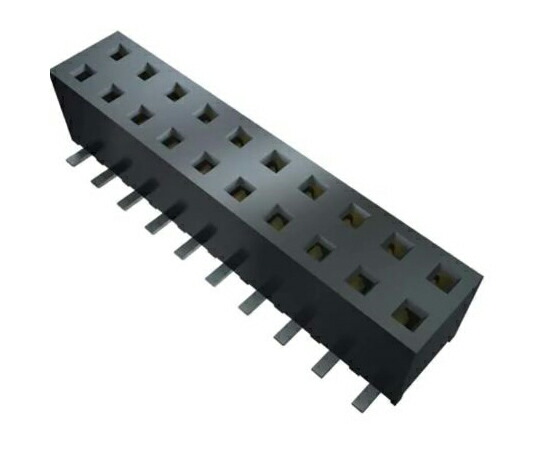 Samtec 基板接続用ソケット 24 極 2mm 2 列 表面実装 1セット（23個入） MMS-112-02-L-DV 販売単位：1セット(23個入)