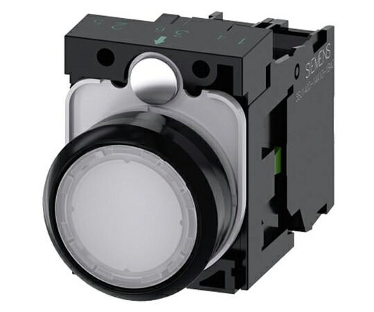 Siemens 照光式押しボタンスイッチ 3SU1106シリーズ 白 3SU1106-0AB60-1BA0 販売単位:1個