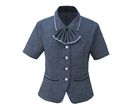 カーシーカシマ ENJOY オーバーブラウス POINT COLOR TWEED ネイビー 17号 ESA618 販売単位：1枚