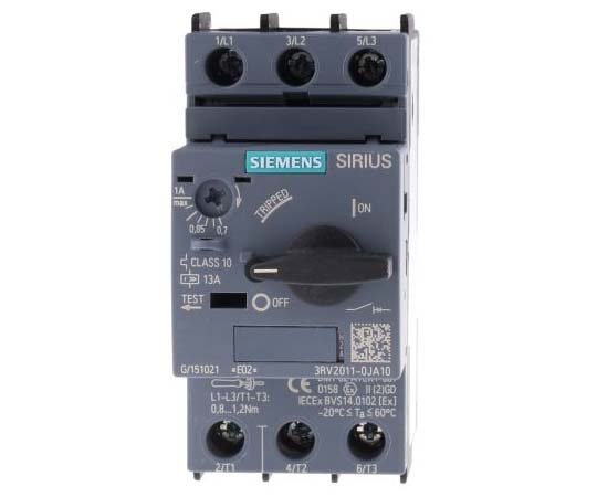 Siemens モータプロテクタ 3RV2011-0JA10 売りわたすユニット：1個