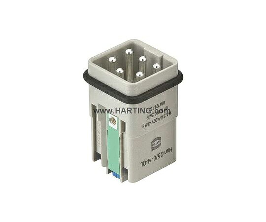 Harting ヘビーデューティパワーコネクタ Han Q シリーズ オス 5極 16A 600 V 3 A 1袋（10個入） 09120052634 販売単位：1袋(10個入)
