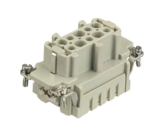 Harting ヘビーデューティコネクタ Han E HMC シリーズ メス 10極 16A 500 V 10 E 09332102702 販売単位:1個