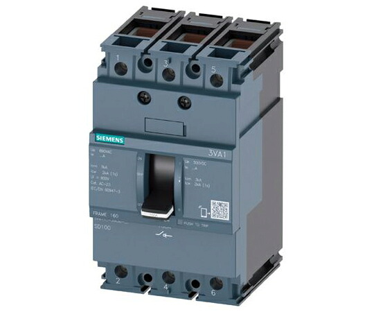 Siemens 安全ブレーカ 3極 MAX: 125 A 85 kW Sentron 3VA1112-1AA36-0AA0 販売単位：1個