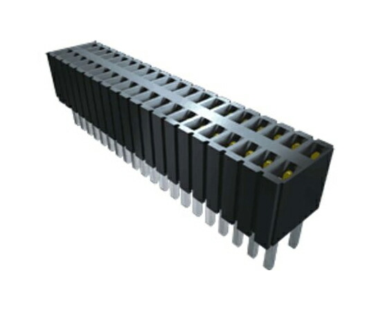 Samtec 基板接続用ソケット 7 極 1.27mm 1 列 表面実装 1セット（61個入） SLM-107-01-G-S 販売単位：1セット(61個入)