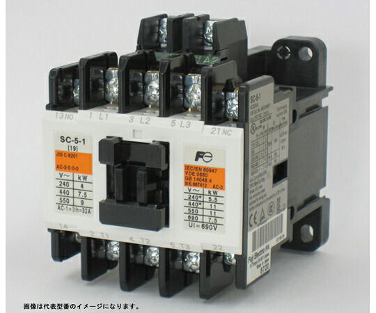 富士電機 標準形電磁接触器 SC-5-1 ｺｲﾙAC200V 2A 販売単位：1個