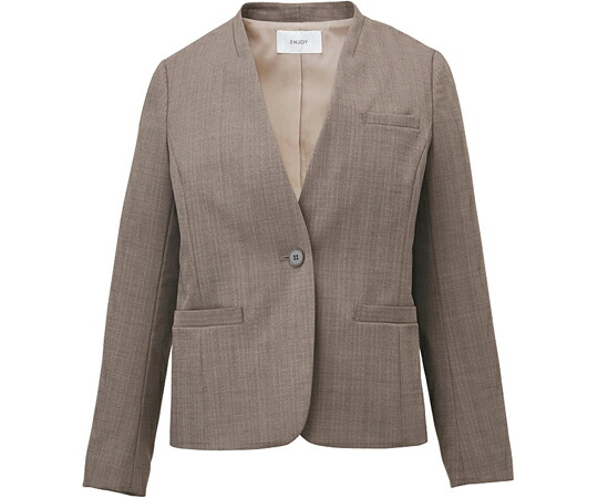 カーシーカシマ ENJOY 上衣 AURA HERRINGBONE グレージュ 19号 EAJ751 売りわたすユニット：1枚