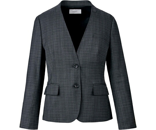 カーシーカシマ ENJOY 上衣 CLASSICO GLEN PLAID 薄墨色 15号 EAJ805 売りわたすユニット：1枚