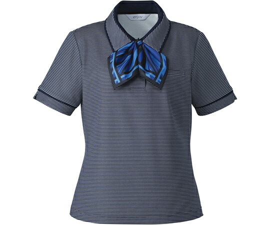 カーシーカシマ ENJOY ポロシャツ MARINE BORDER ネイビー 3L ESP557 販売単位：1枚