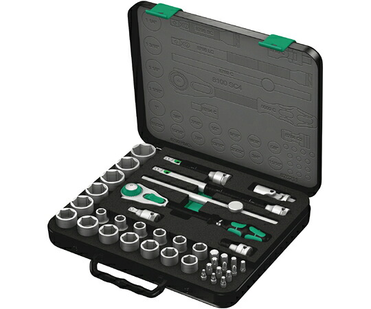 Wera 差込角1/2SQ ZYKLOP ソケット鍵仕掛ける 38点 003647 売りわたすユニット：1仕掛ける(38点入)