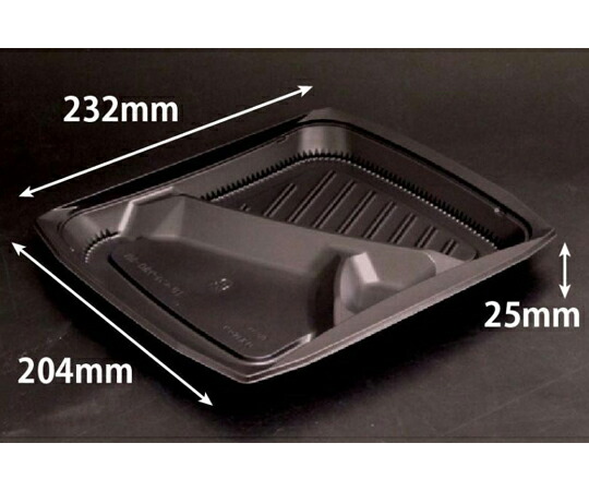 木鼠容器に並べる 弁当容れもの バイオデリカ TP弁当 80-5B 黒 1容れもの（50個×12書き割り入） RHHT621 売りわたすユニット：1容れもの(50個×12書き割り入)