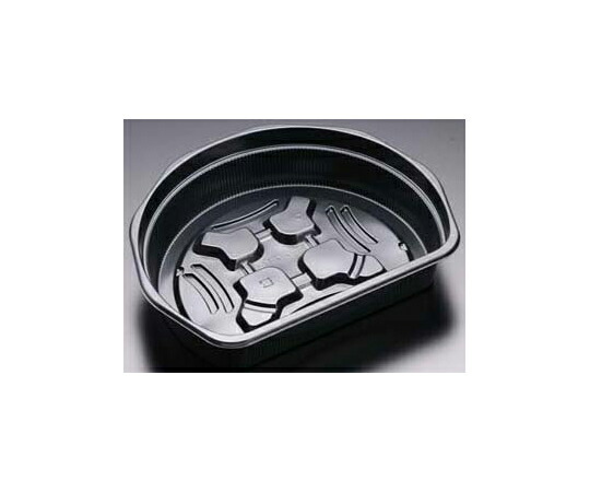 リスパック 弁当容器 かさね 扇 B 黒 1ケース（50個×12セット入） RHHJ491 販売単位：1ケース(50個×12セット入)