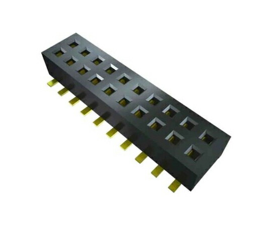 Samtec 基板接続用ソケット 2 極 1.27mm 2 列 表面実装 1袋（1000個入） CLP-102-02-G-D-BE 販売単位：1袋(1000個入)