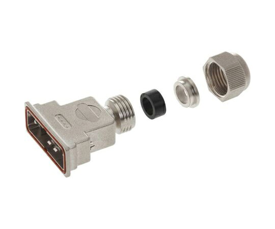 Harting D-subコネクタ用バックシェル D-Sub Waterproof シリーズ ストレート 25 極 ポリマー 09670250538 販売単位：1個