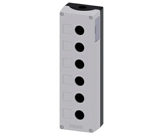 Siemens コントロールボックス 穴径 22mm 6 点用 メタル 3SU1856-0AA00-0AB1 販売単位：1個