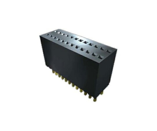 Samtec 基板接続用ソケット 20 極 1.27mm 1 列 スルーホール 1セット（22個入） SMS-120-01-G-S 販売単位：1セット(22個入)