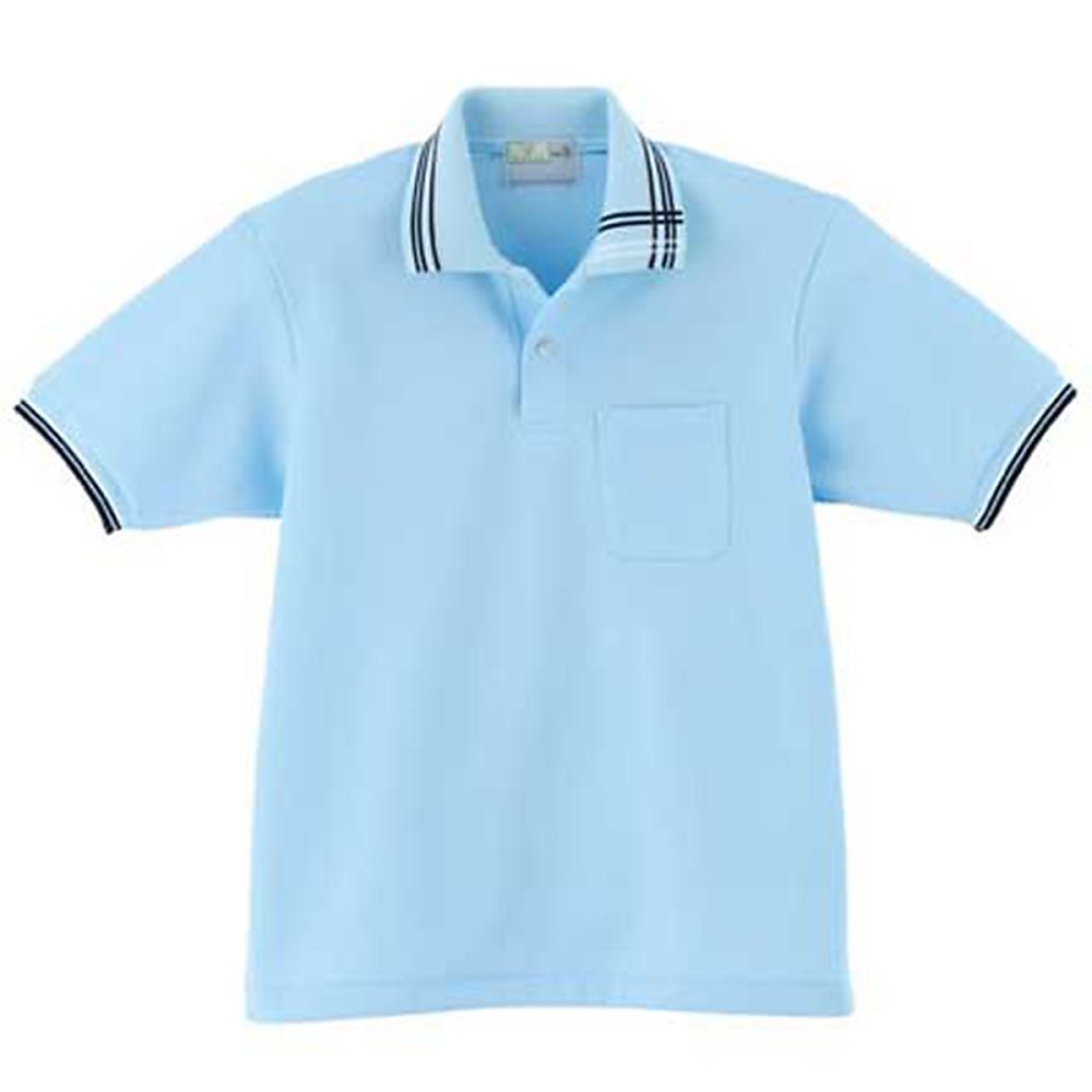 KIRAKU（トンボ） ポロシャツ サックス 4L（身丈80cm） CR106-72 4L 販売単位：1枚